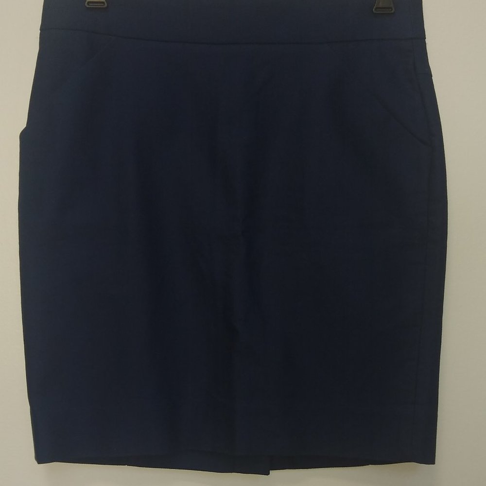 J. Crew Navy Blue Pencil Skirt
